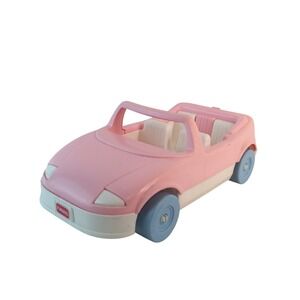 Playskool Toy Convertible Car 1593 Pink Dollhouse Vehicle 4 Seater Vintage 1992